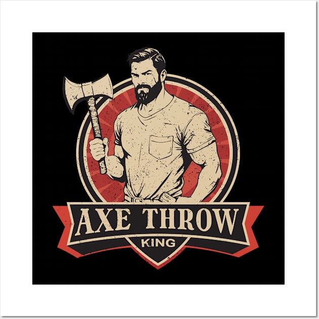 Vintage Axe Throwing manly Gift Wall Art by GrafiqueDynasty